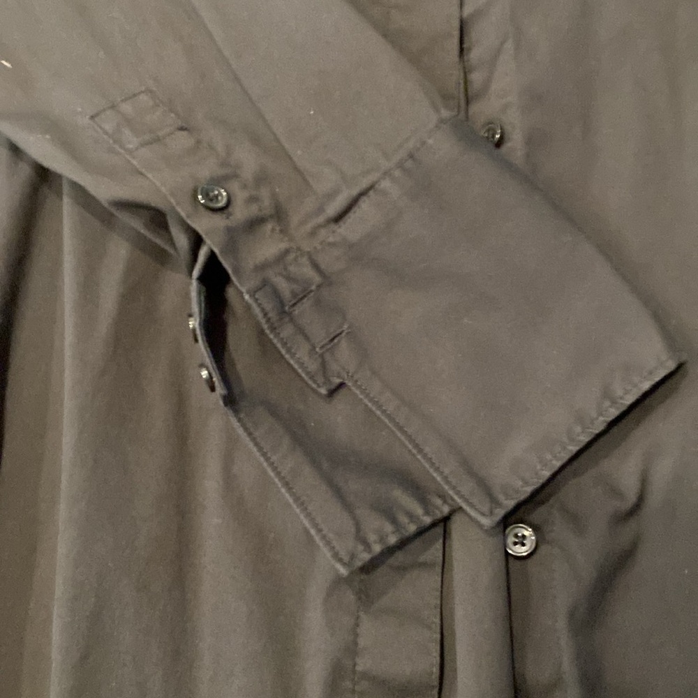 Chicos Long Sleeve Black Button Down Blouse, size 12/14 - Picture 3 of 6